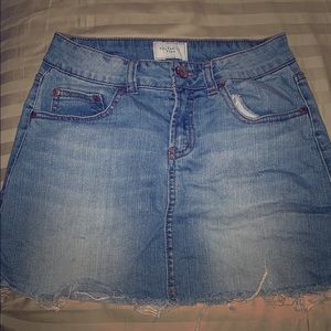 Jean mini skirt